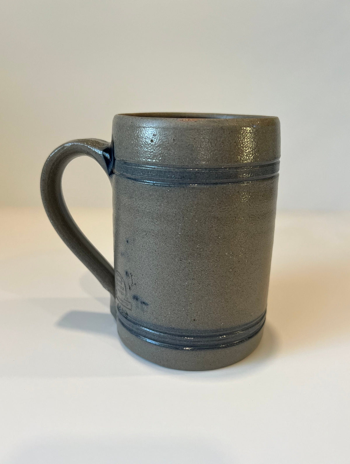 Vintage Rowe Pottery Golf Club Mug – Cobalt Blue, Salt Glazed Stoneware