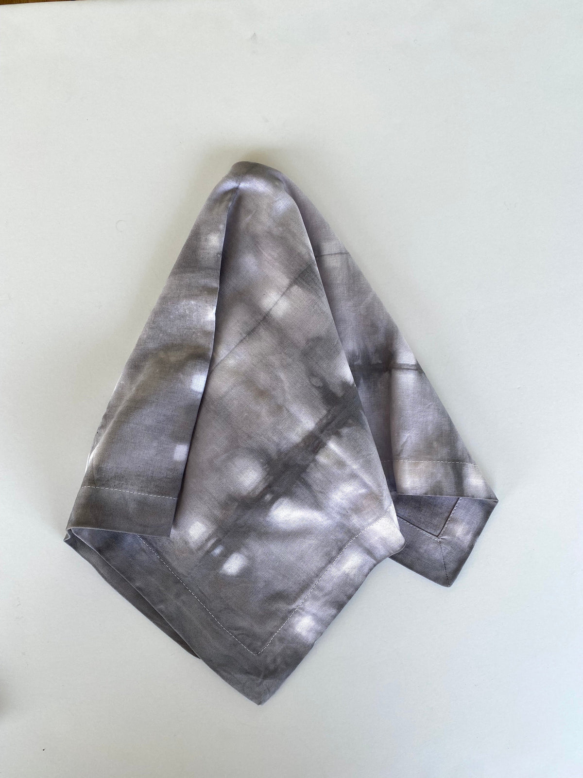 Shibori Charcoal Gray Cocktail Cloth Napkins Set of 6 - Hand Dyed 100% Cotton -12”x12” Lunch - Table Linens Textiles - Hostess Wedding Gift