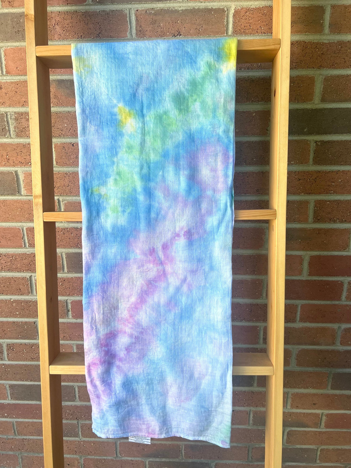 Rainbow Tie Dye Baby Muslin Swaddle Blanket - Hand Ice Dyed Cotton Cloth - Gender Neutral Shower Gift - Receiving Blanket - Photo Backdrop