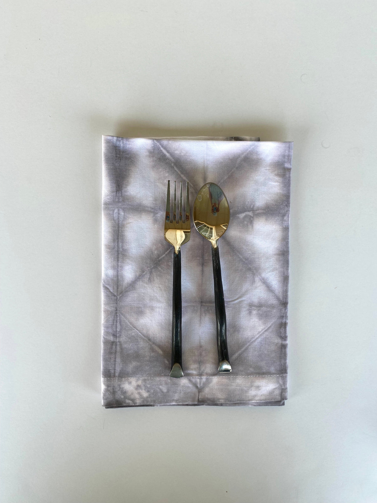 Shibori Napkins Set of 6 - Charcoal Gray Tie Dye 20"x20" 100% Cotton - Reusable Cloth Dinner Table Linens  - Kitchen Home Decor Gift