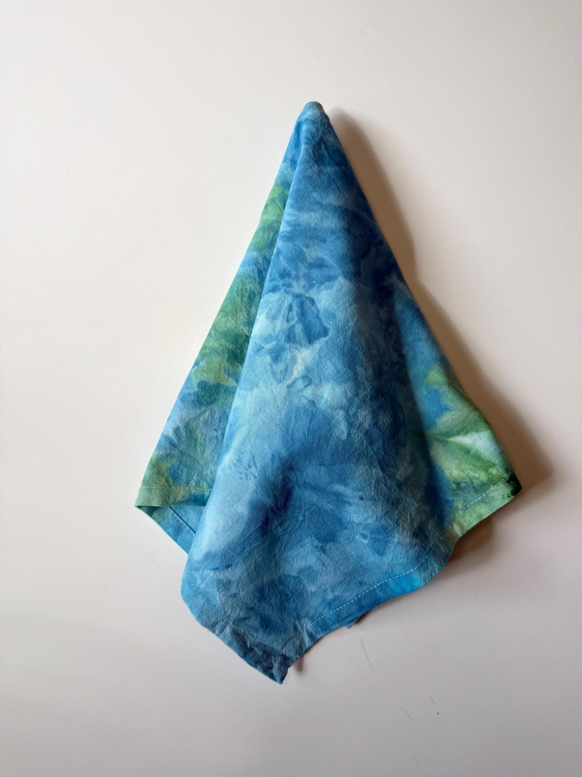 Blue Green Marbled Ice Dye Cloth Napkins Set of 6- Sea Glass - Hand  Dyed 100% Cotton Flour Sack Reusable Table Linens