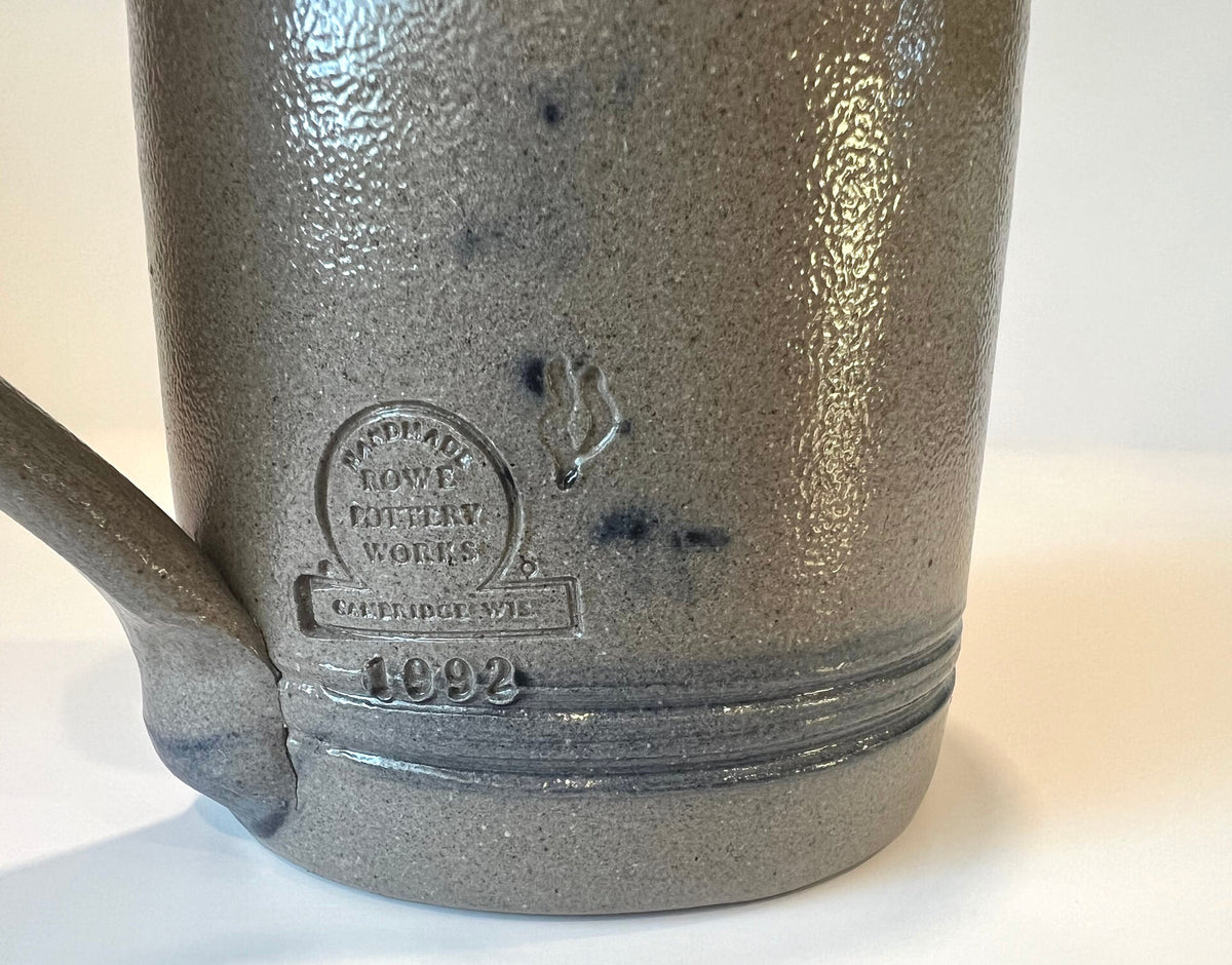 Vintage Rowe Pottery Golf Club Mug – Cobalt Blue, Salt Glazed Stoneware