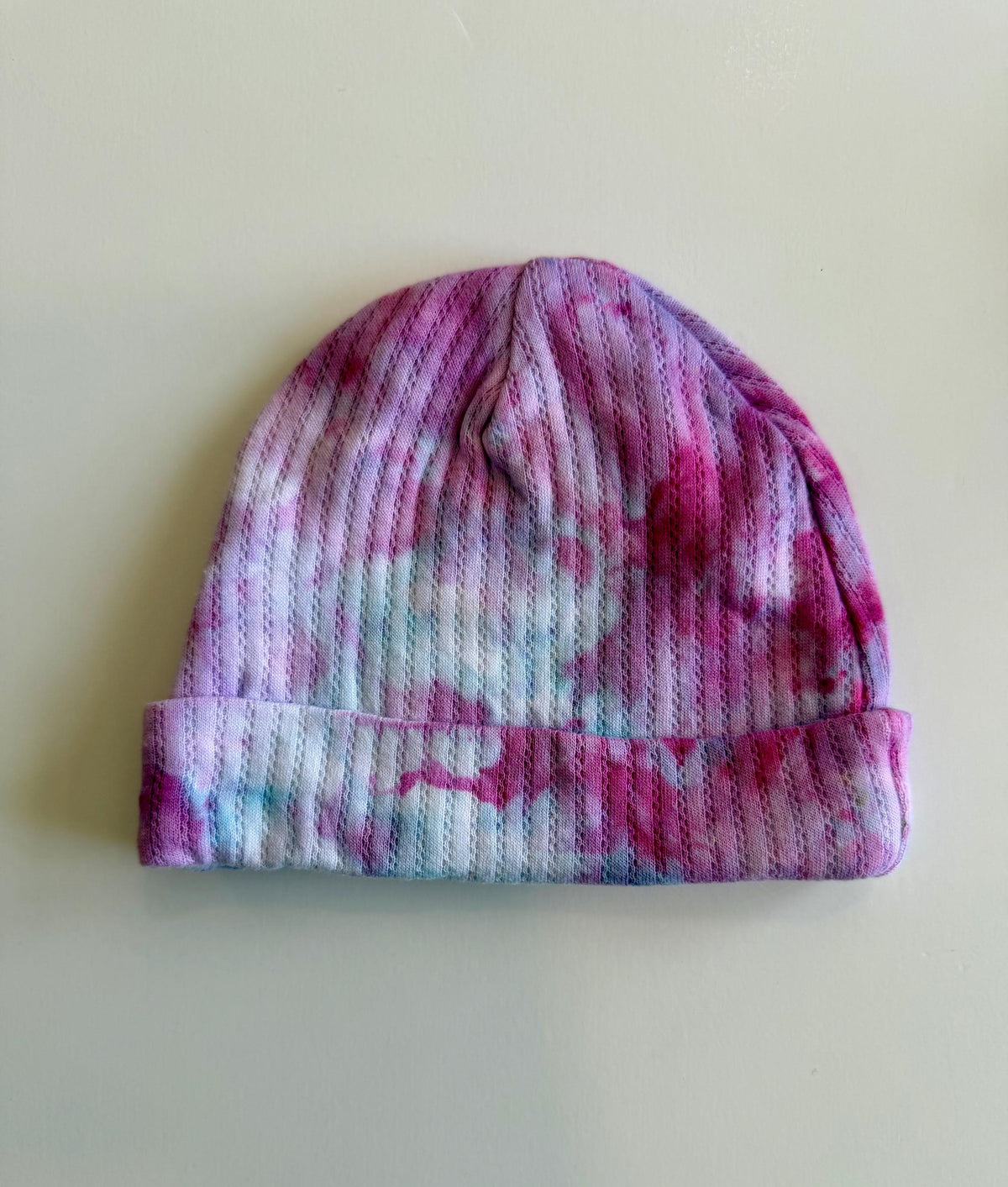 Baby Hospital Outfit Coming Home Set - Hand Dyed Ice Dye Pink Cotton Layette - Girl Shower Gift - Newborn 0-3 Months