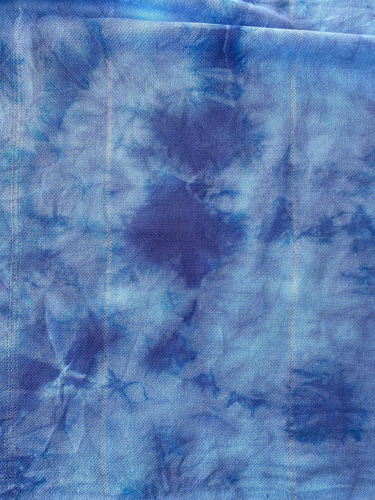 Blue Shibori Turkish Beach Towel - Hand Dyed Tie Dye Indigo Organic Cotton - Cover Up Sarong Fringed Tassel Wrap - Spa Bath Towel