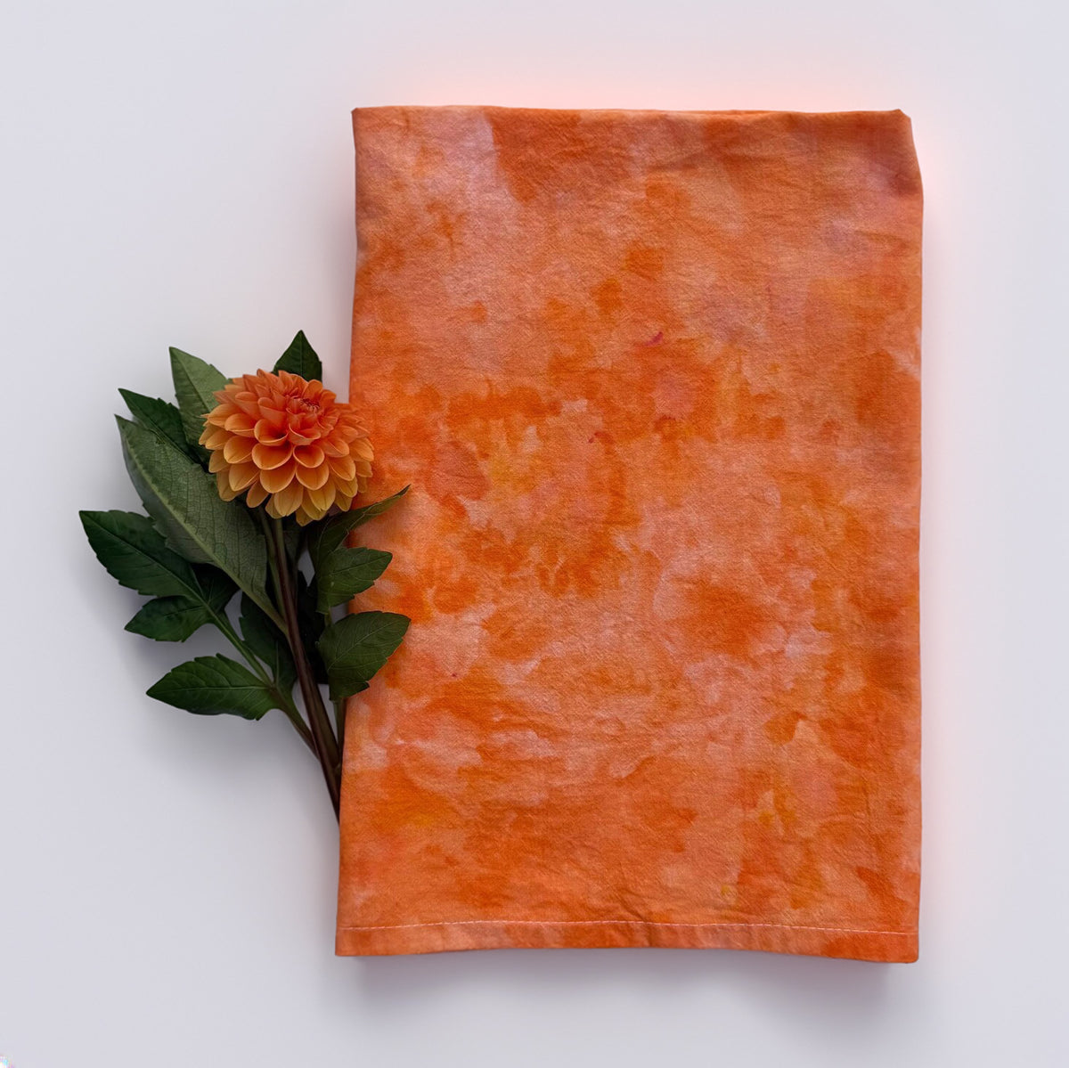 Ice Dye Tea Towel Flour Sack Dish Towel - Orange Tie Dye - Hand  Dyed 100%  Cotton Cloth Textiles Kitchen Linens - Home Decor Gift