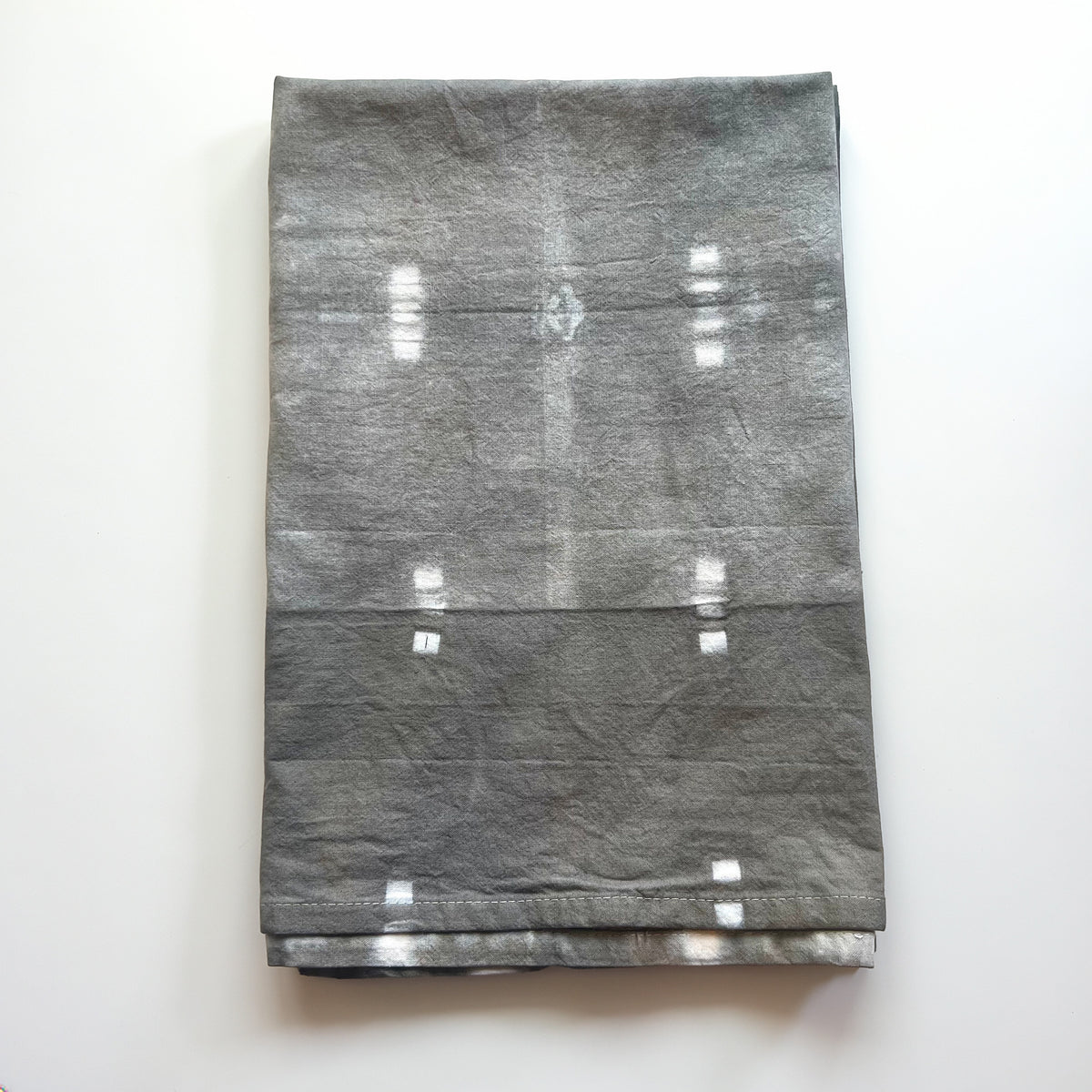 Hand Dyed Shibori Tea Towels: Charcoal Gray Cotton Dish Cloths, Set of 3