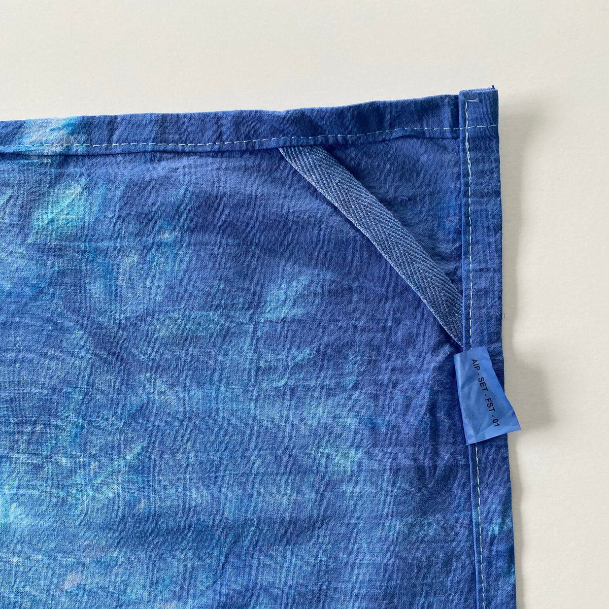 Tie Dye Tea Towel - Shibori Indigo Sky Blue Clouds - Hand Dyed 100% Cotton Cloth Flour Sack Textile - Kitchen Linens - Host Hostess Gift