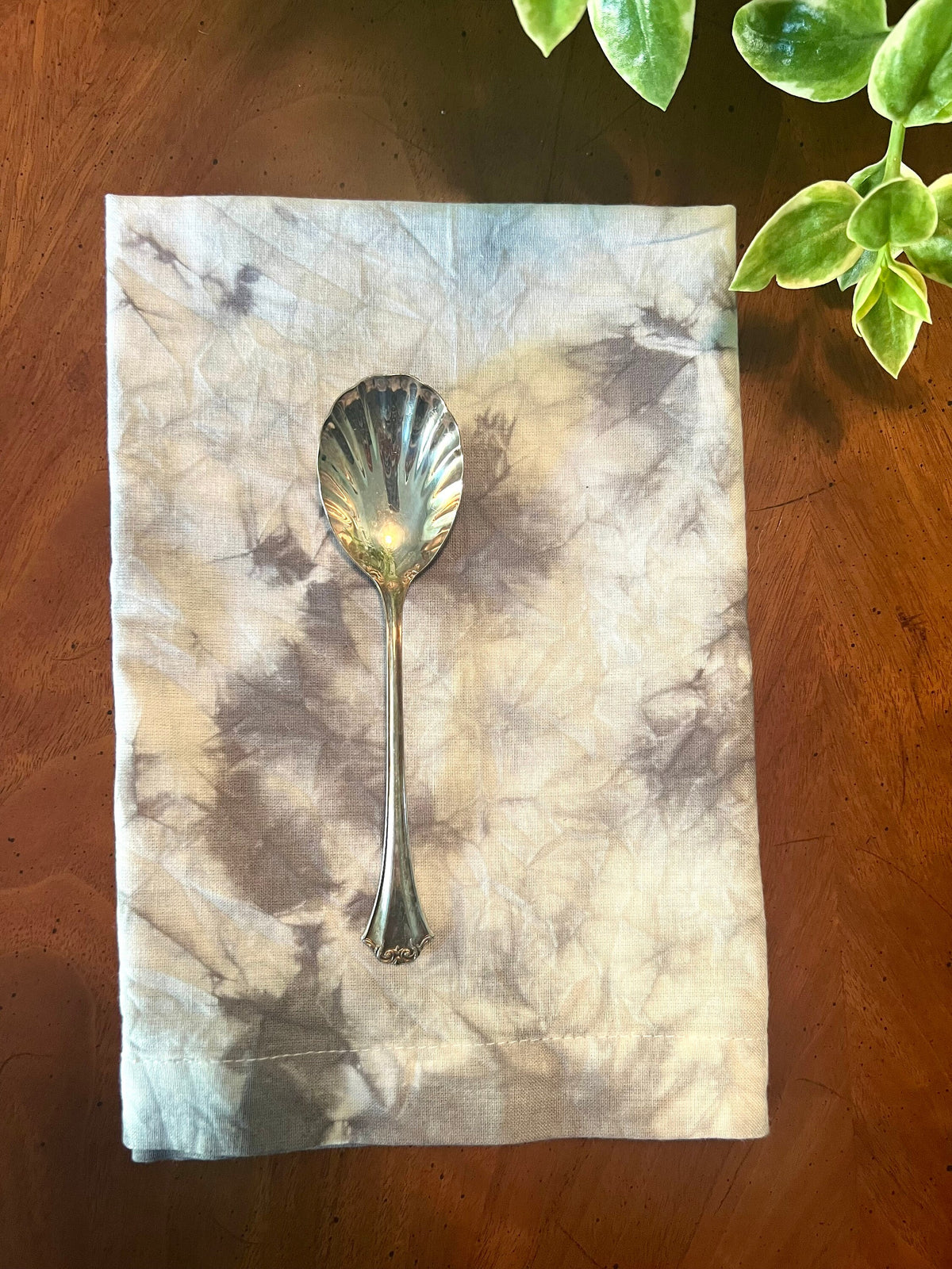 Shibori Napkins Set of 6 - Charcoal Gray Tie Dye 20"x20" 100% Cotton - Reusable Cloth Dinner Table Linens  - Kitchen Home Decor Gift